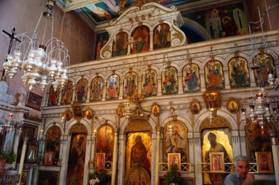 Inside Paleokastritsa Monastery Corfu