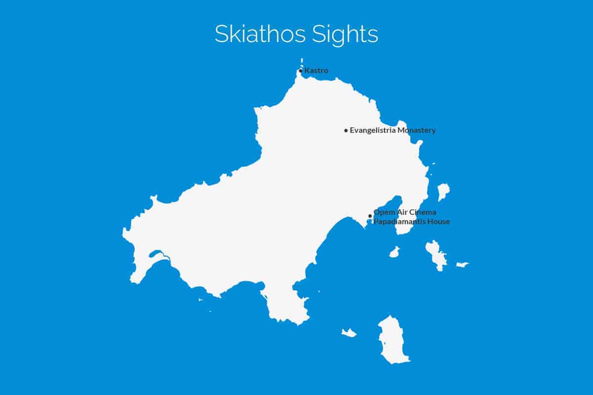 Skiathos Sights Map