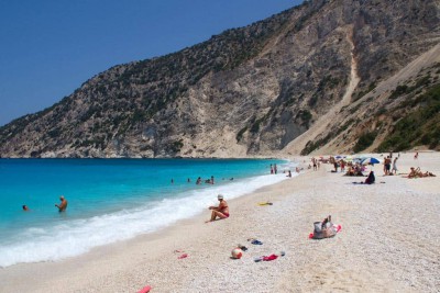 Myrtos Beach Kefalonia facing north east