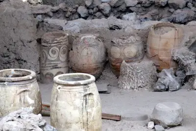Pottery from Ancient Akrotiri Santorini