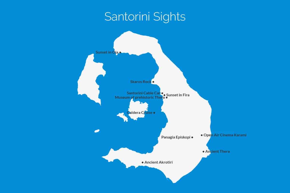 Santorini Sights Map
