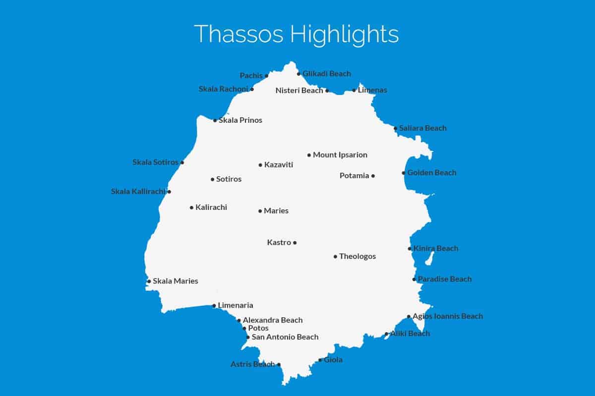 Thassos Highlight Map
