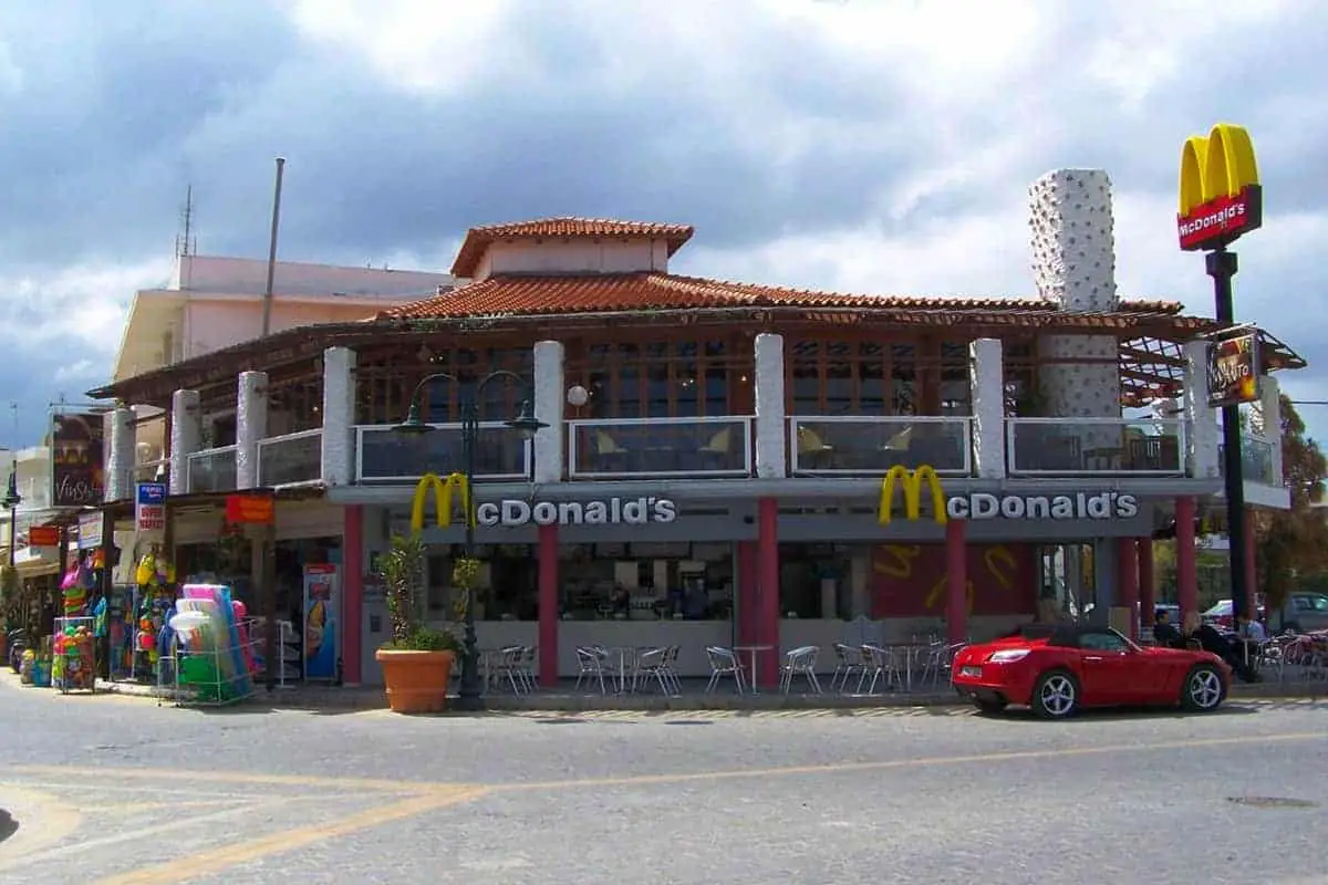 McDonalds Faliraki Rhodes